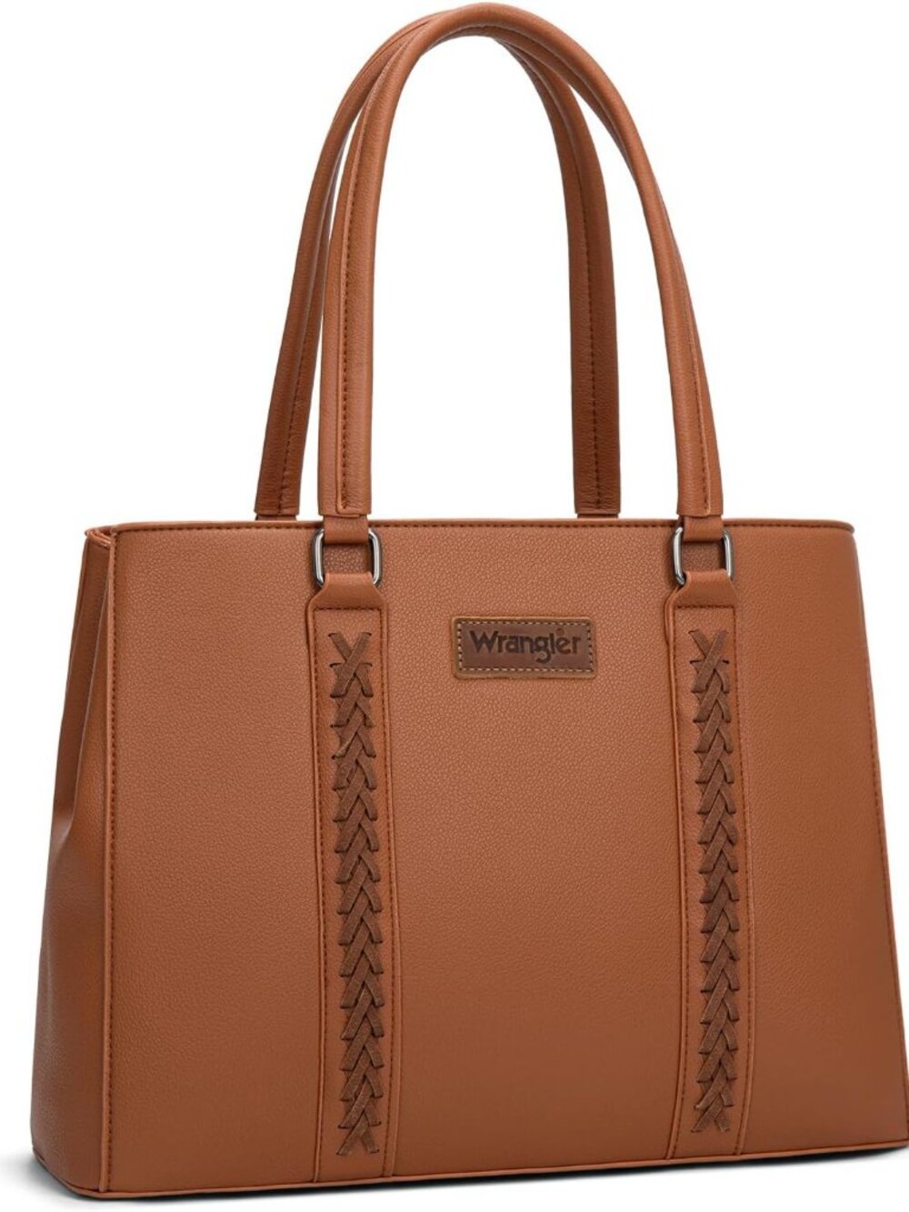 Wrangler Tote Bag for Women, Double Compartment Purse,Whipstitch Handbag fit for